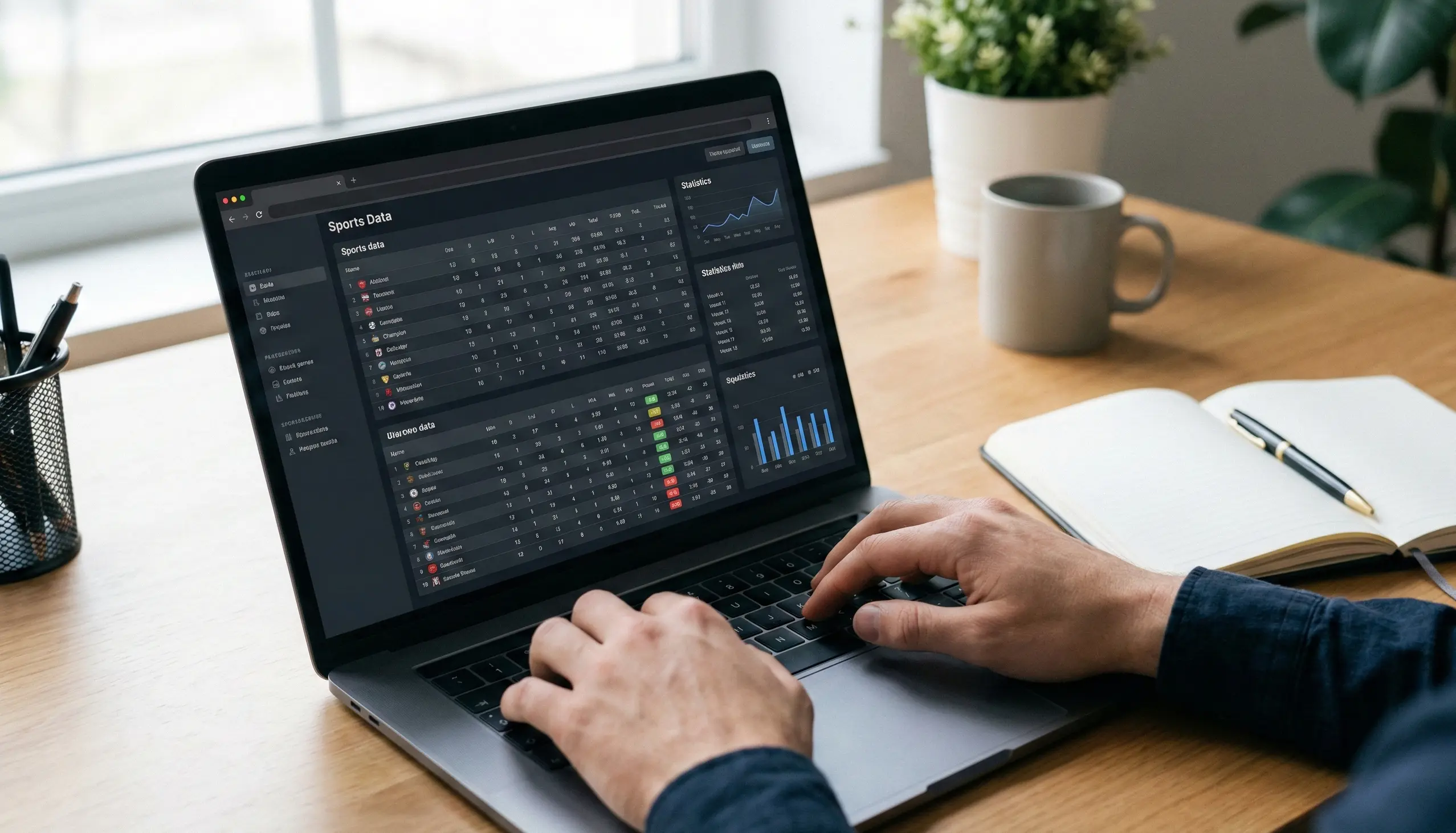 Laptop mit Sportwetten-Quoten auf dem Bildschirm