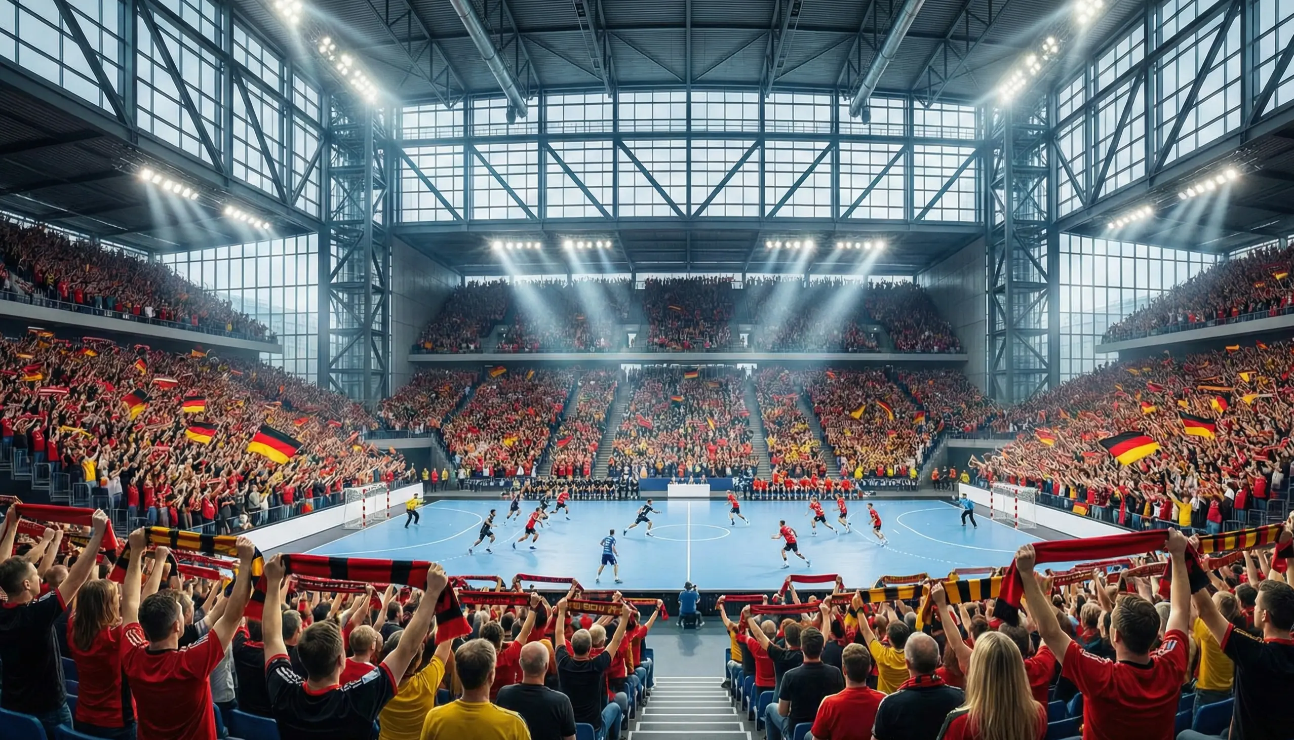 Handball-Bundesliga Spiel in ausverkaufter Arena